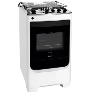 Fogão Consul 4 Bocas CFO4NAB com Mesa de Inox, Acendimento Automático e Design Frente Única Bivolt - Branco